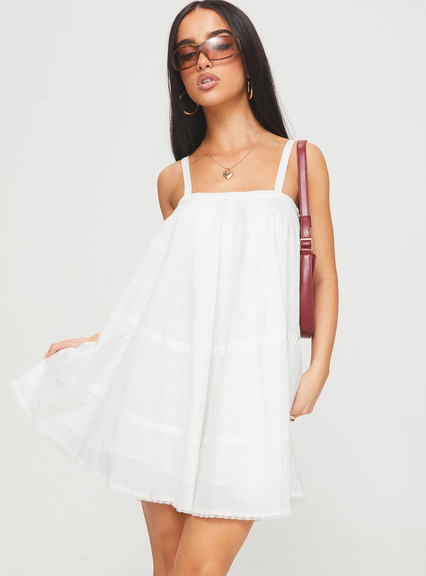 Jubilant Mini Dress White