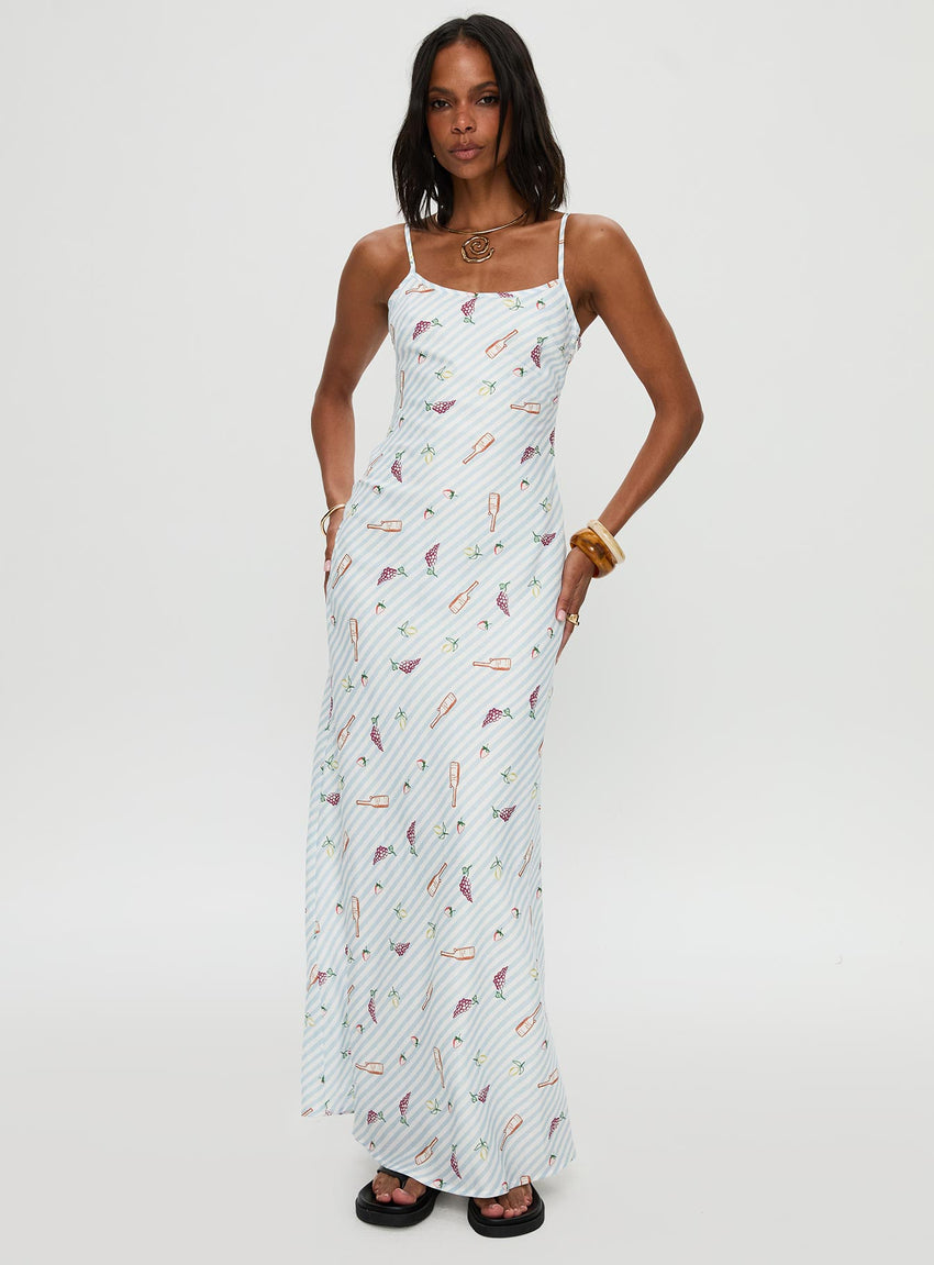 Charcuterie Maxi Dress Blue