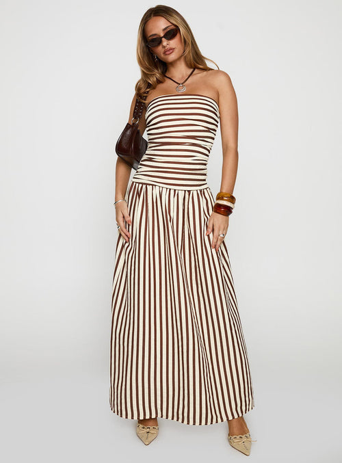 Adessa Strapless Maxi Dress Multi