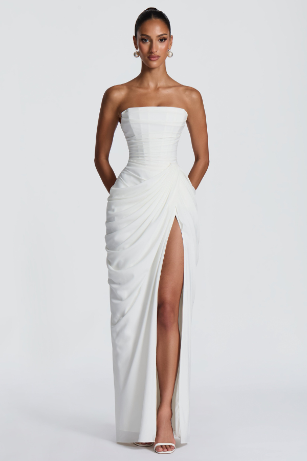 Cyra Elegant Flowing Maxi Occasion Dress