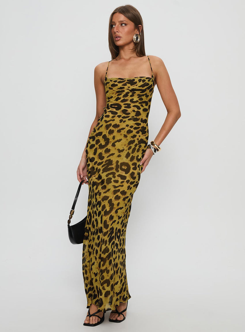 Celena Maxi Dress Leopard