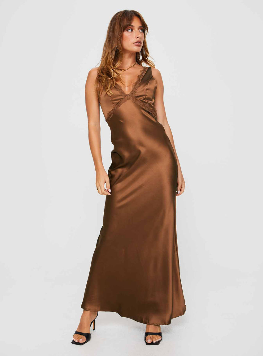 Galloway Maxi Dress Brown