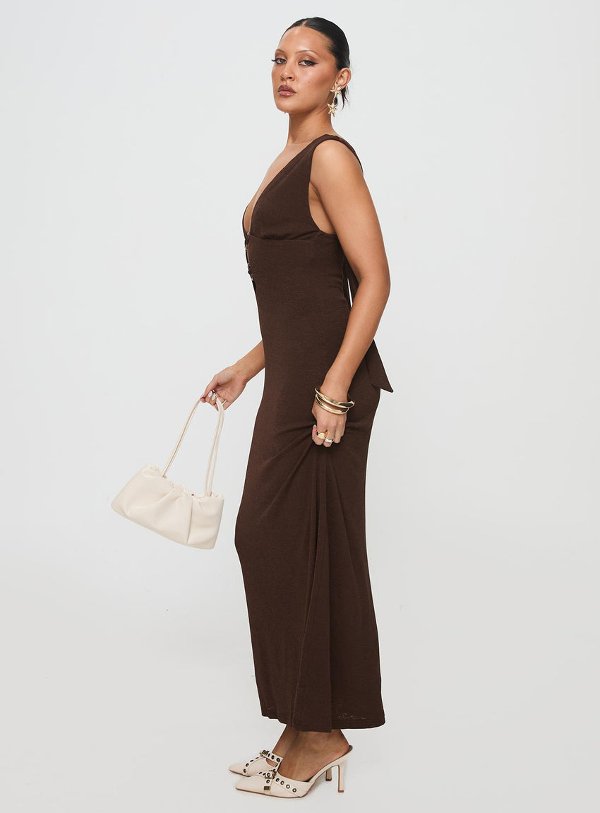 Steward Maxi Dress Chocolate