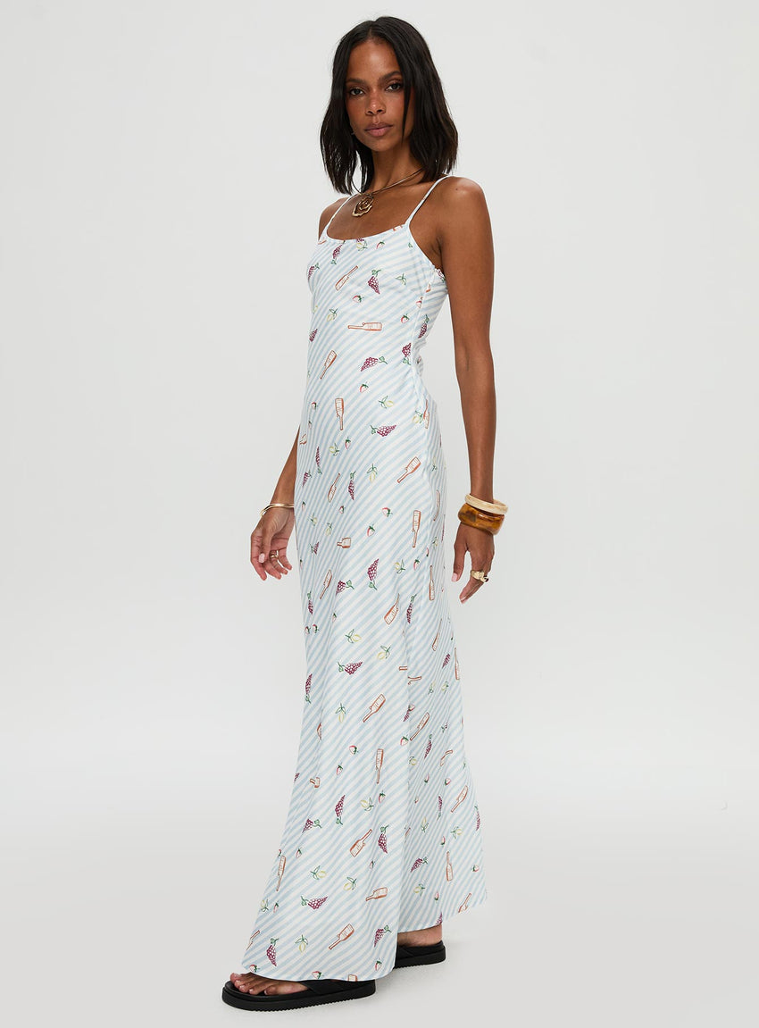 Charcuterie Maxi Dress Blue