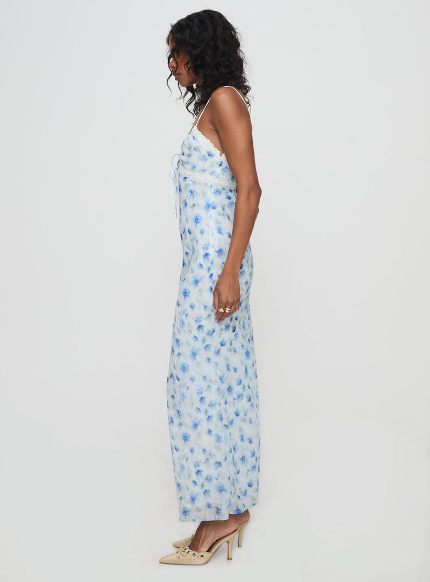 Emily Maxi Dress Blue Floral