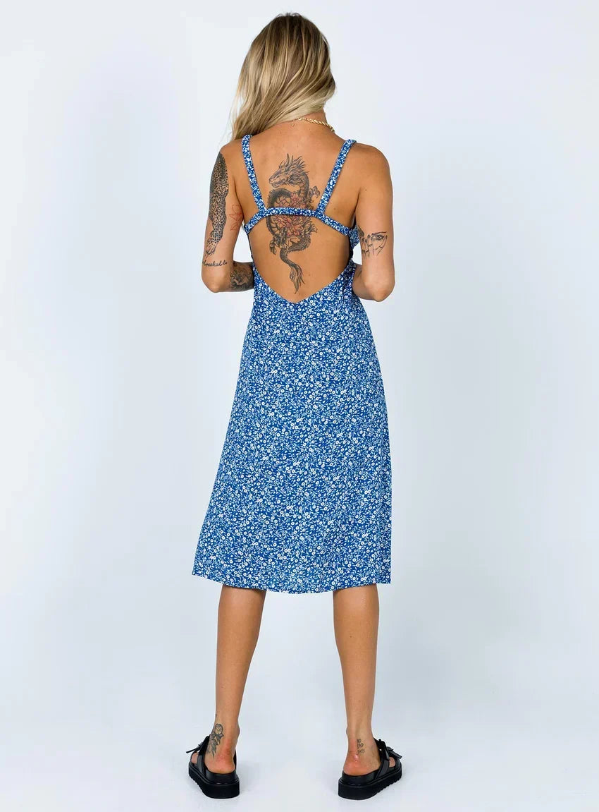 Georgia Midi Dress Navy