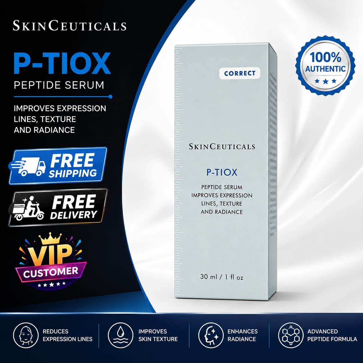 SkinCeuticals P-TIOX Anti-Wrinkle Peptide Serum – 30ml / 1 fl oz