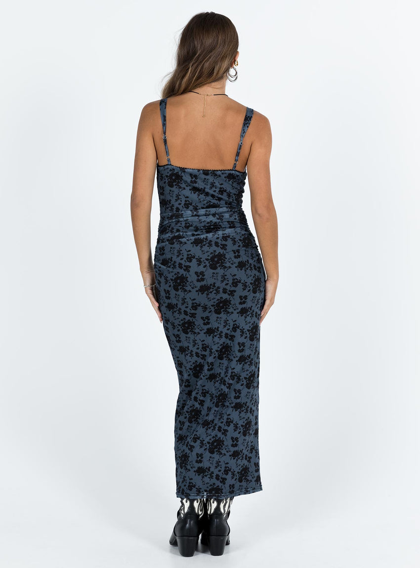 Cotter Maxi Dress Blue Floral