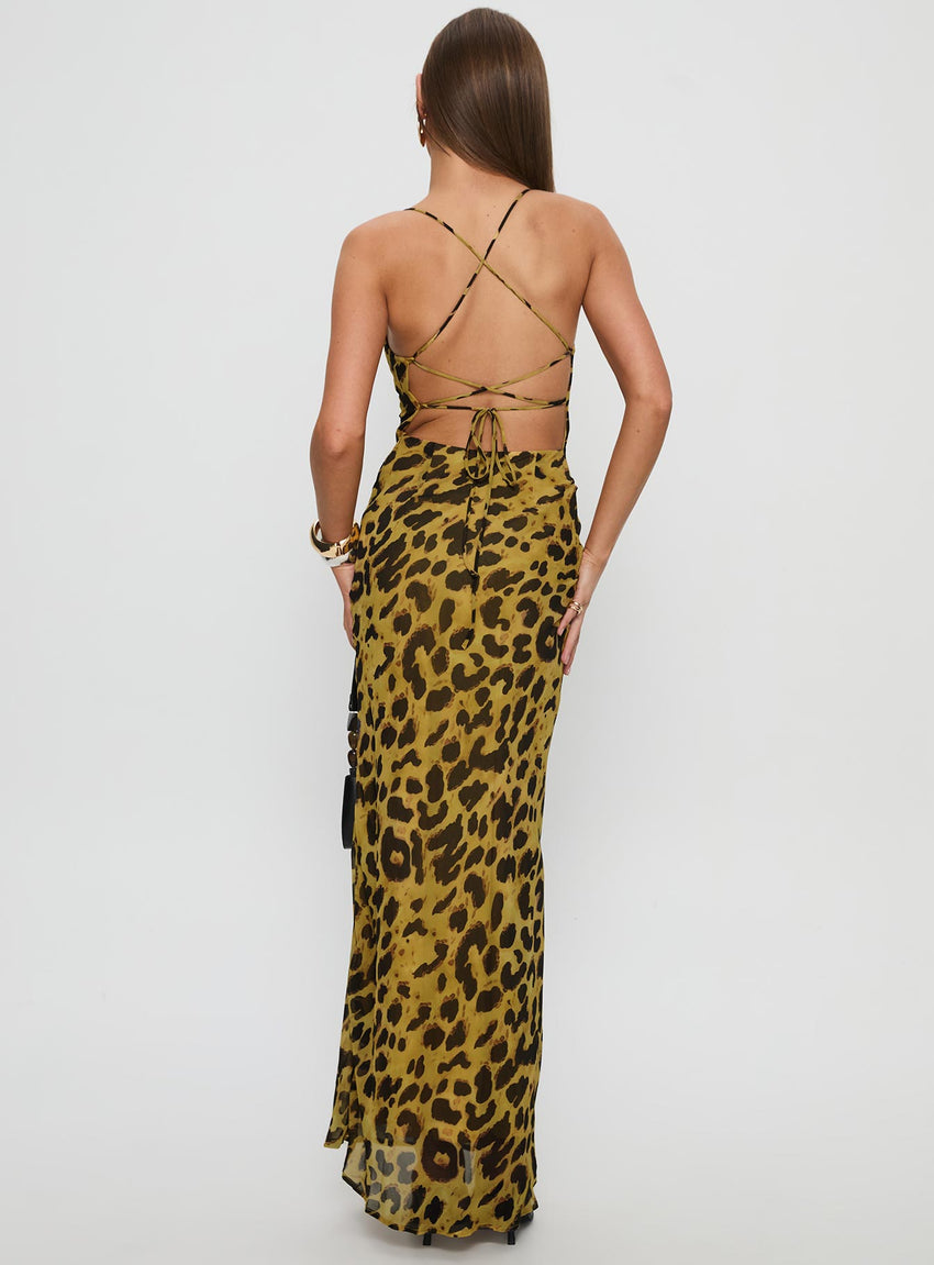 Celena Maxi Dress Leopard