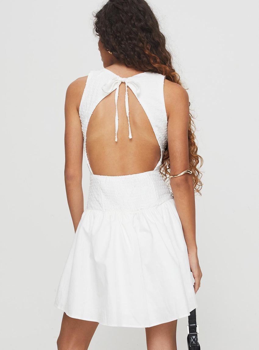 Square It Mini Dress White