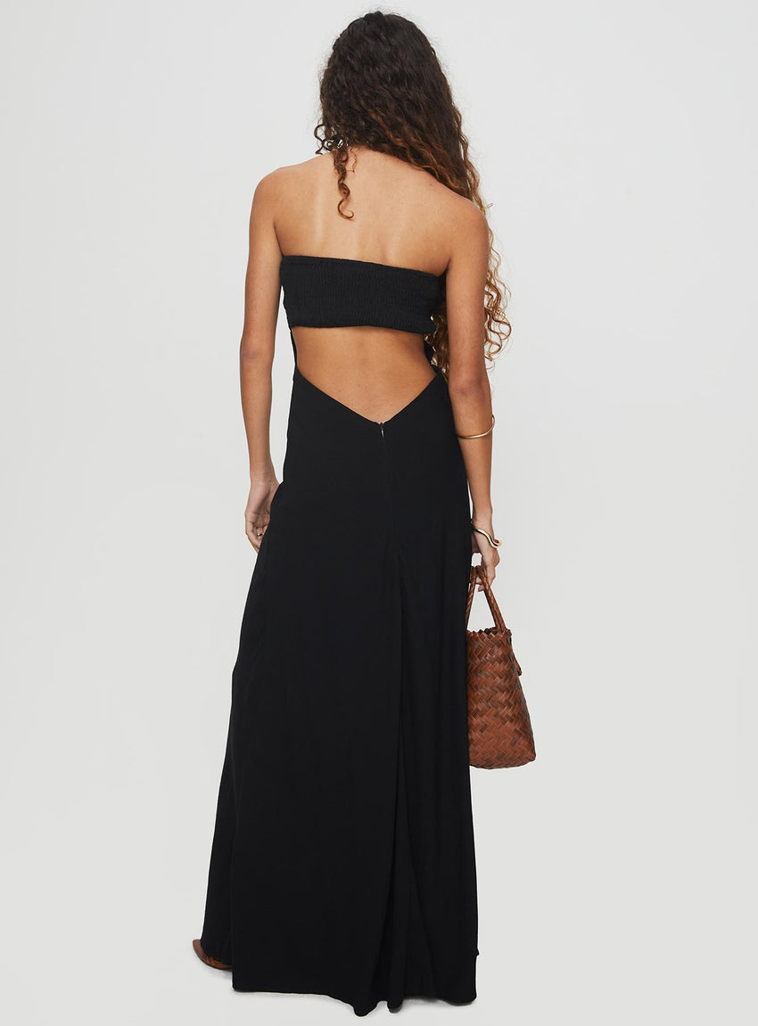 Yahir Strapless Maxi Dress Black