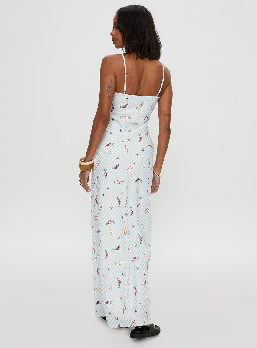 Charcuterie Maxi Dress Blue