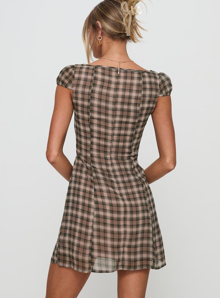 Alora Mini Dress Check Multi