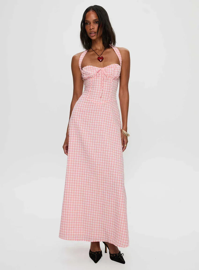 Lucky For You Halter Maxi Dress Multi