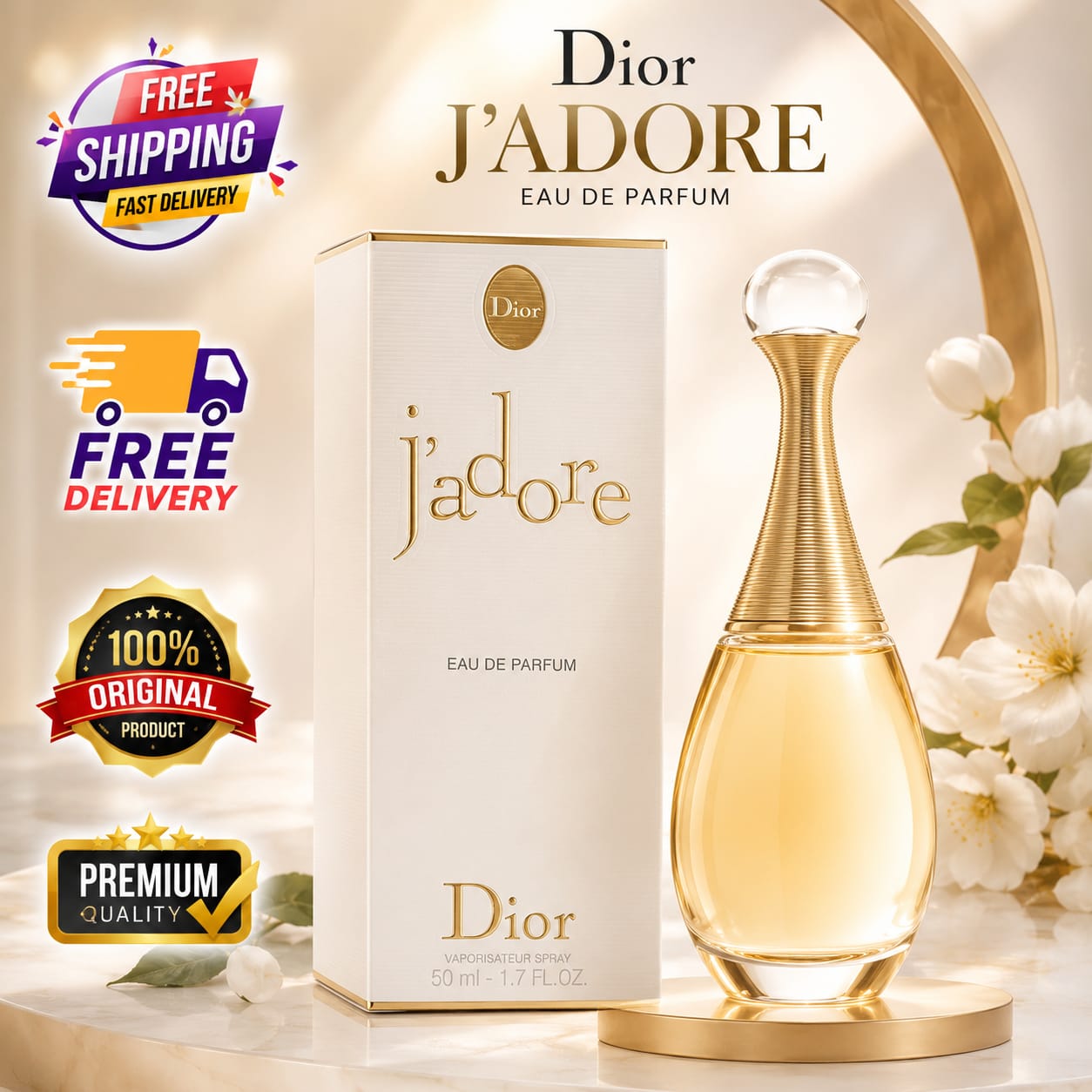 Dior J’adore Eau de Parfum for Women – 50ml / 1.7 fl oz