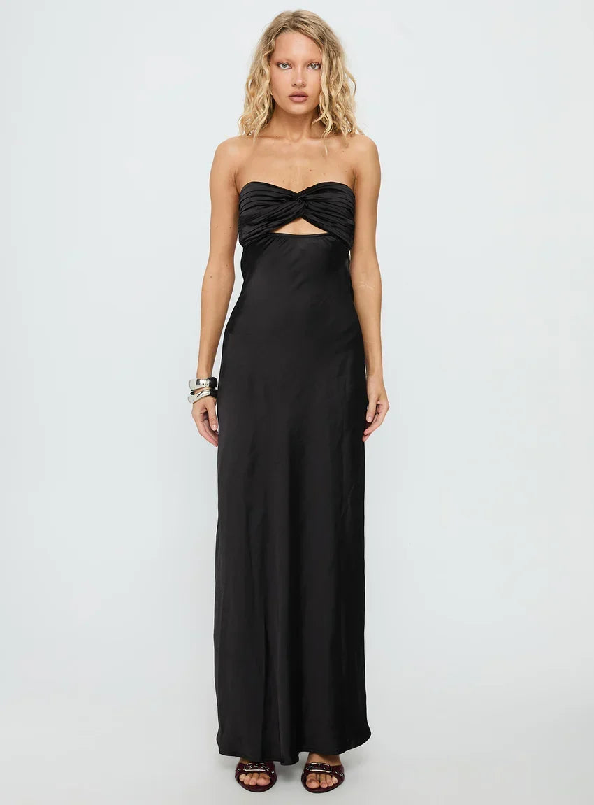 Faviola Strapless Maxi Dress Black