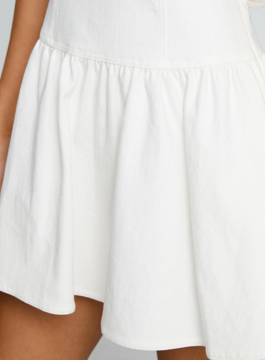 Faela Tie Back Mini Dress White
