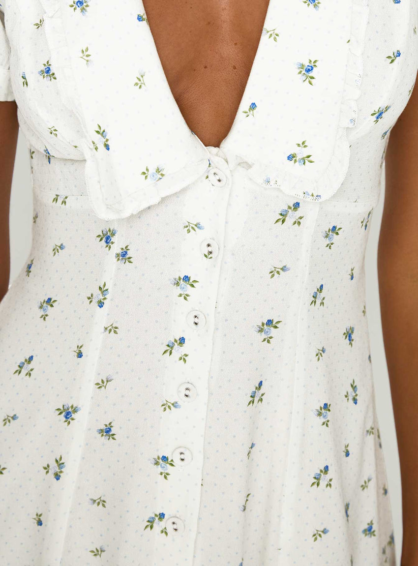 Fabiola Collared Mini Dress Floral