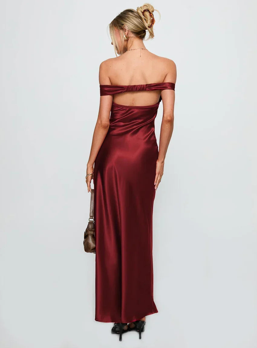 Heartthrobs Off The Shoulder Maxi Dress Red VIP