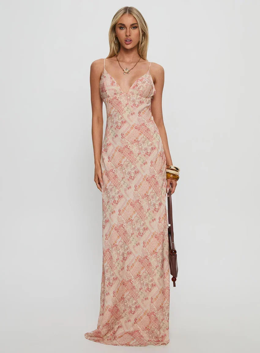 Magnolias Splice Maxi Dress Vintage Multi