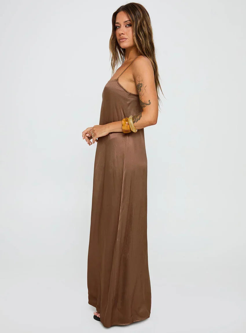 Apple Cider Maxi Dress Brown