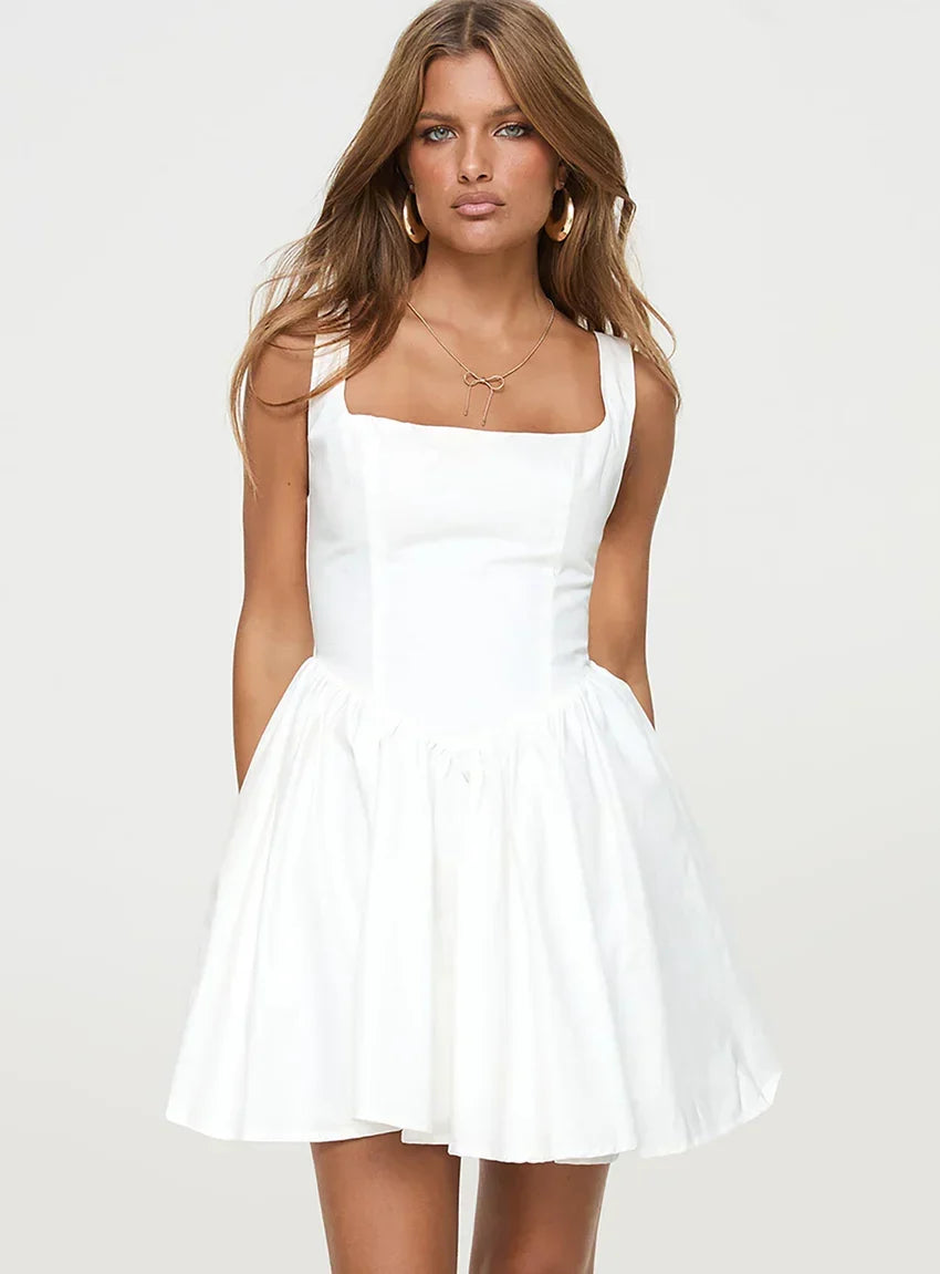 Straplie Mini Dress White