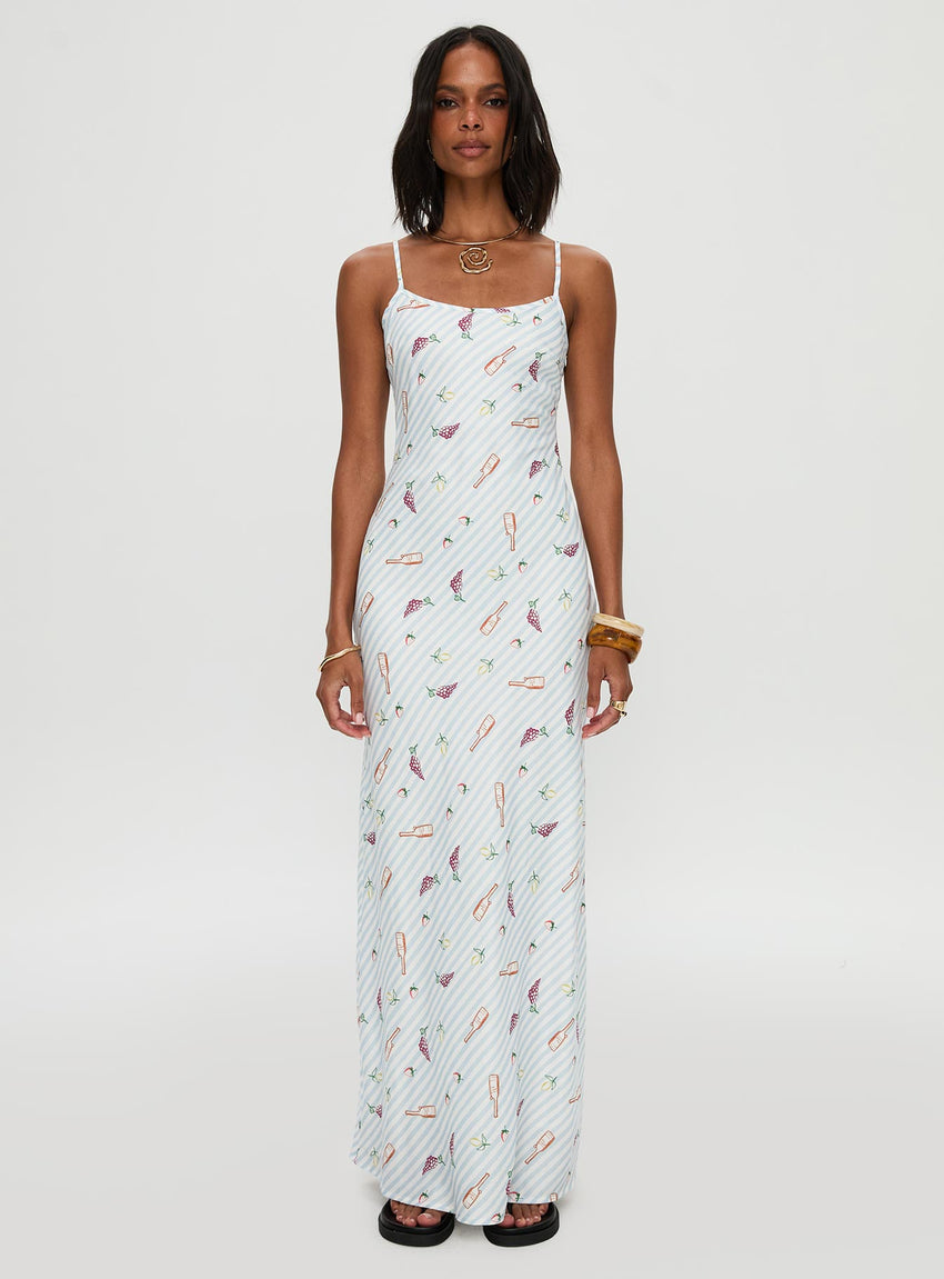 Charcuterie Maxi Dress Blue