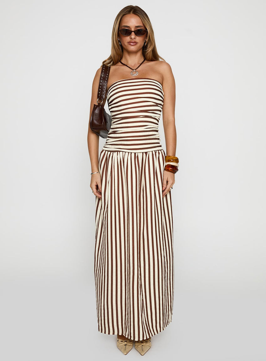 Adessa Strapless Maxi Dress Multi