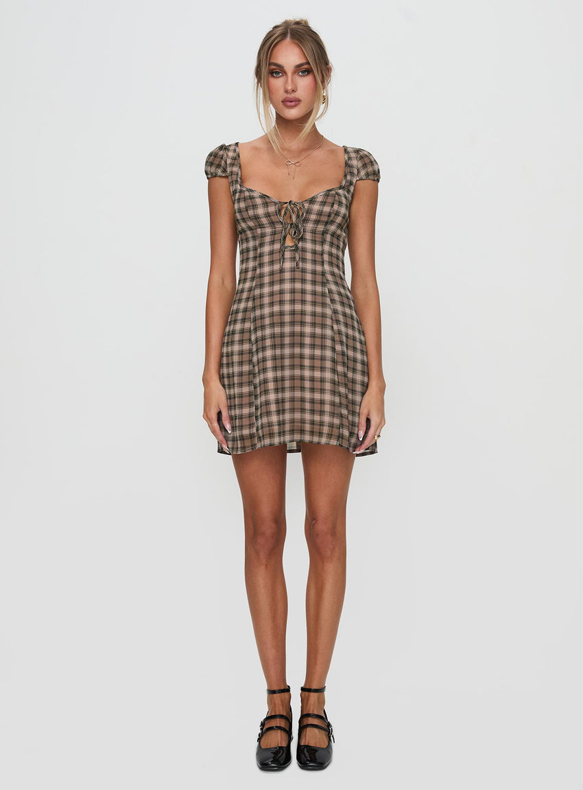 Alora Mini Dress Check Multi