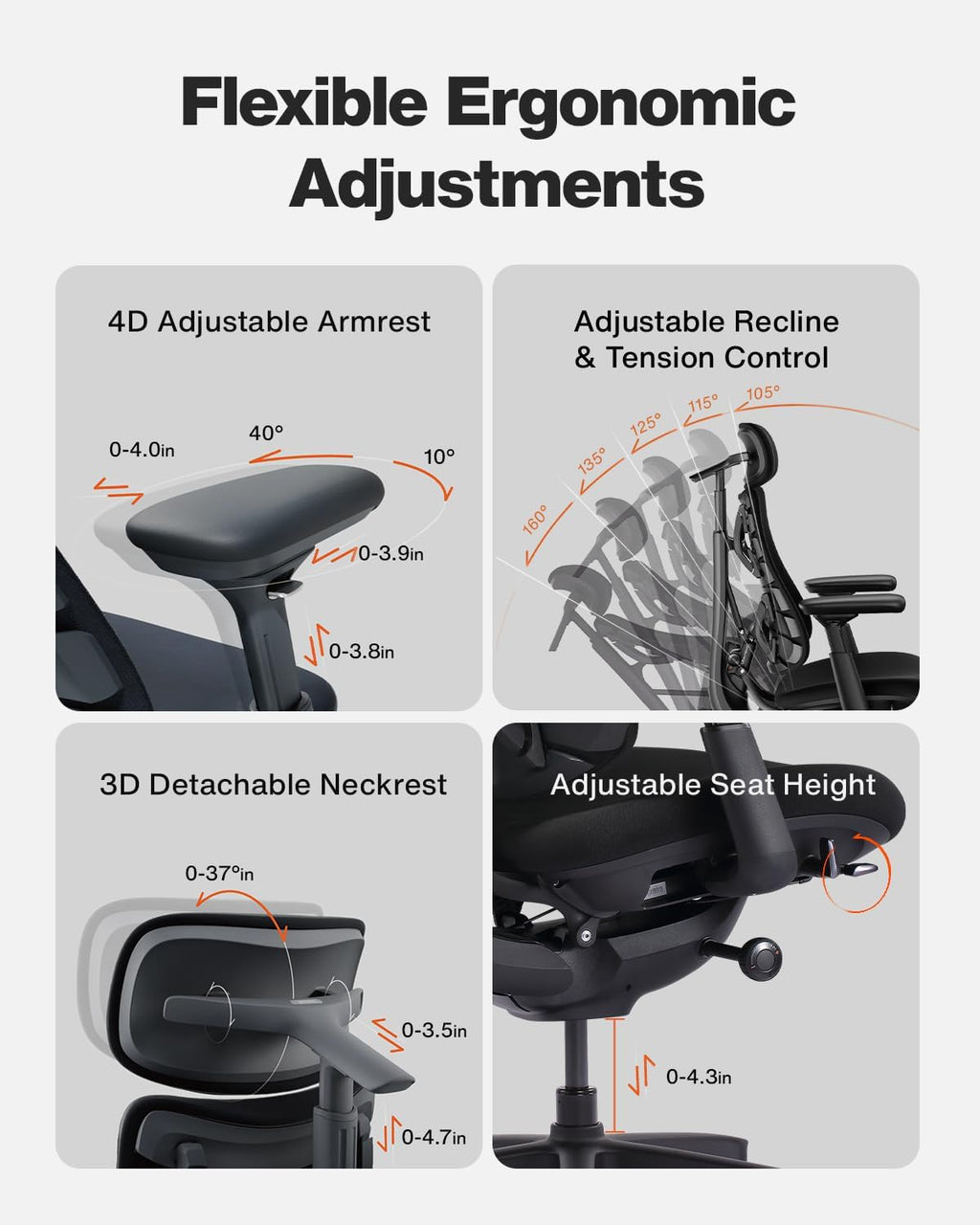 Omni SE Ergonomic Office Chair – Adjustable Lumbar & Reclining Desk Chair