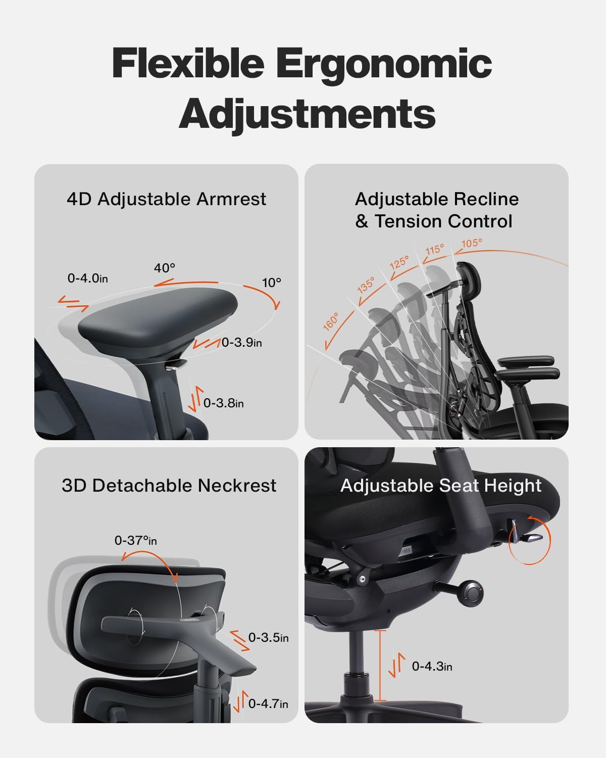Omni SE Ergonomic Office Chair – Adjustable Lumbar & Reclining Desk Chair