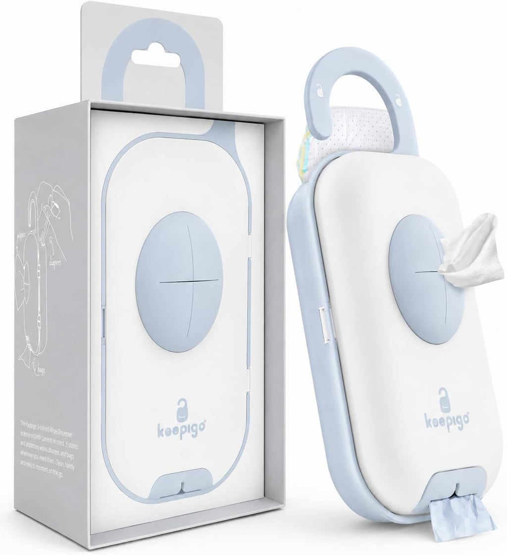 Portable Diaper Bag Wipe Dispenser – 3-in-1 Travel Baby Caddy Organizer