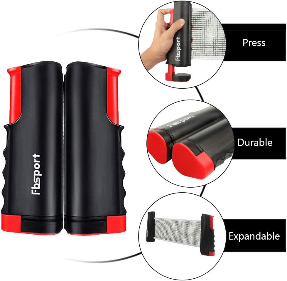 Portable Ping Pong Paddle Set – Retractable Table Tennis Net & 6 Balls