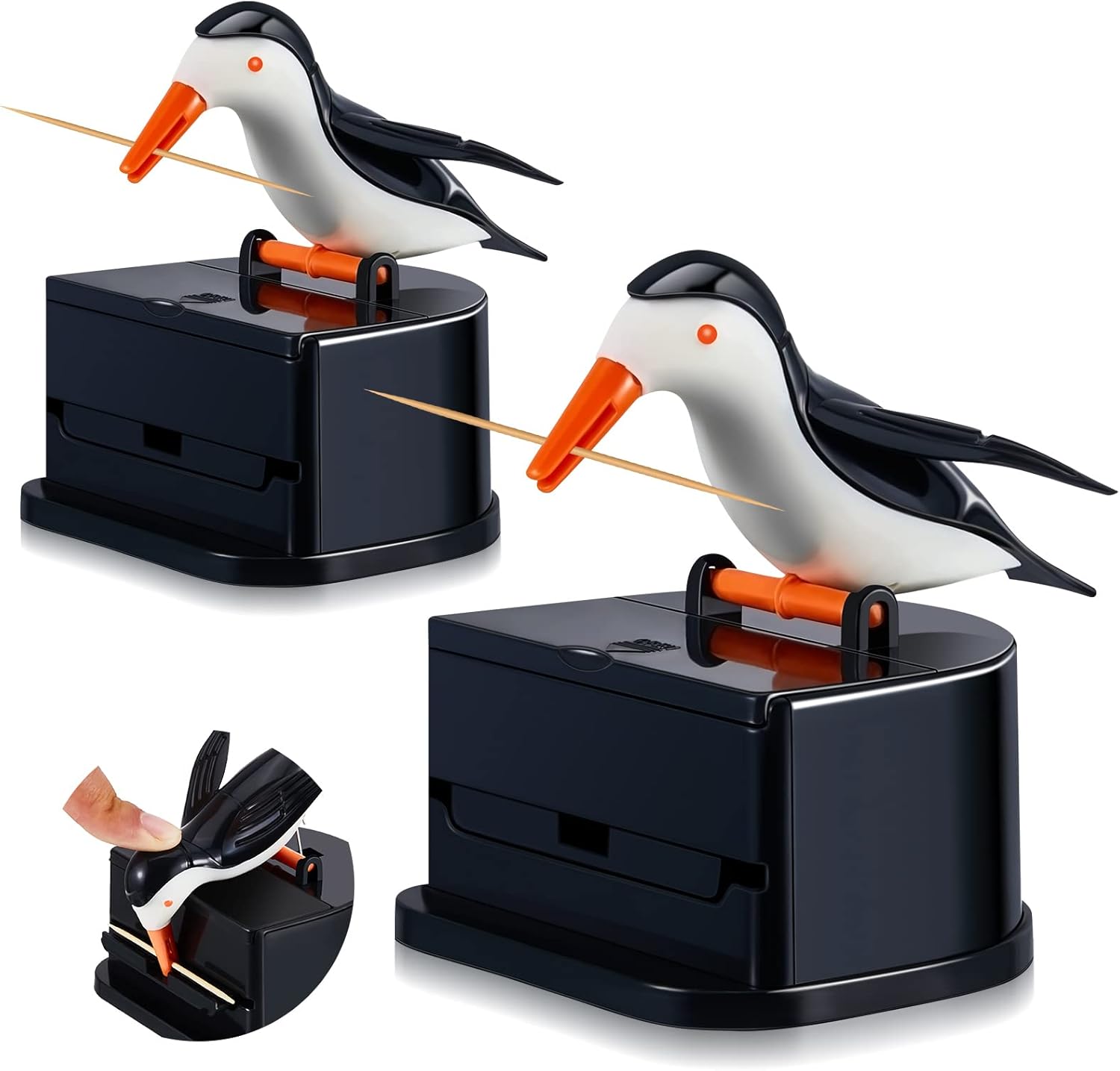 Woodpecker Toothpick Dispenser – Set of 2 Cute Automatic Toothpick Holders