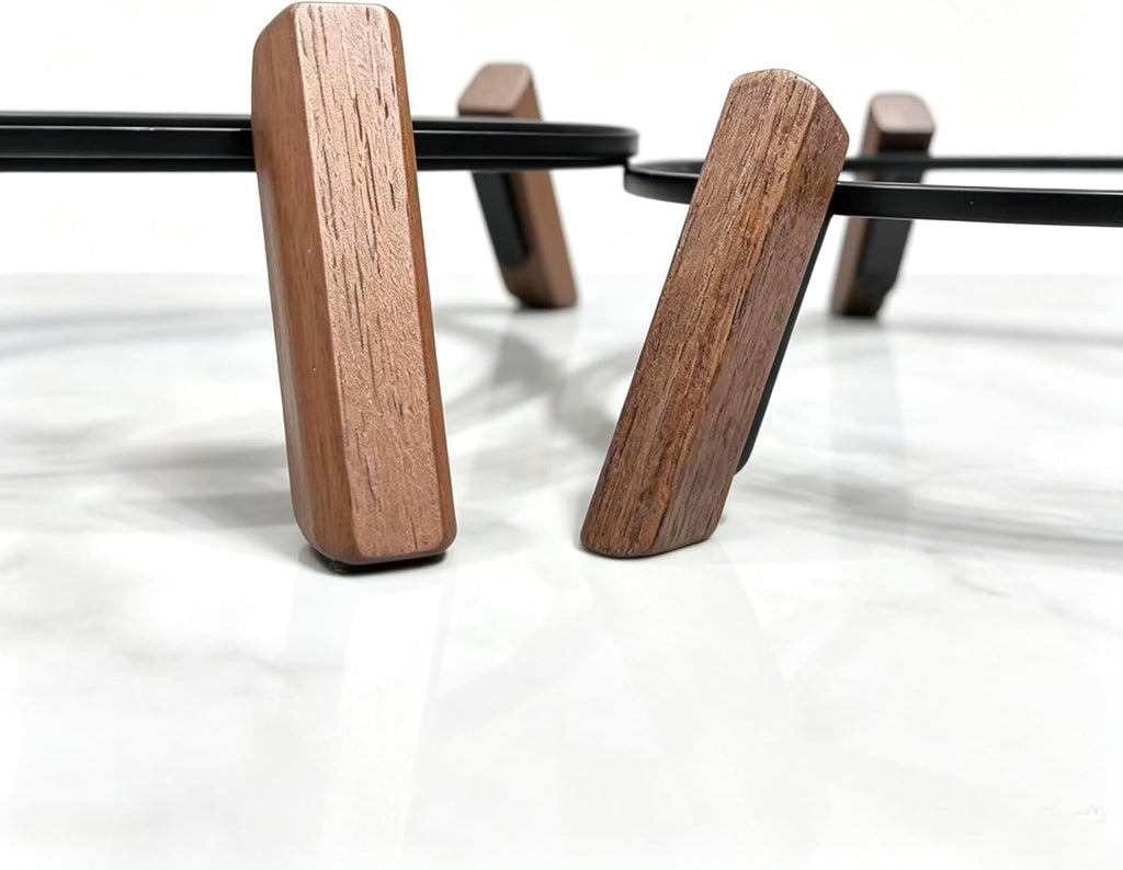 Speaker Stand for Harman Kardon Aura Studio 3 & 4 – Metal & Wood Desk Stand