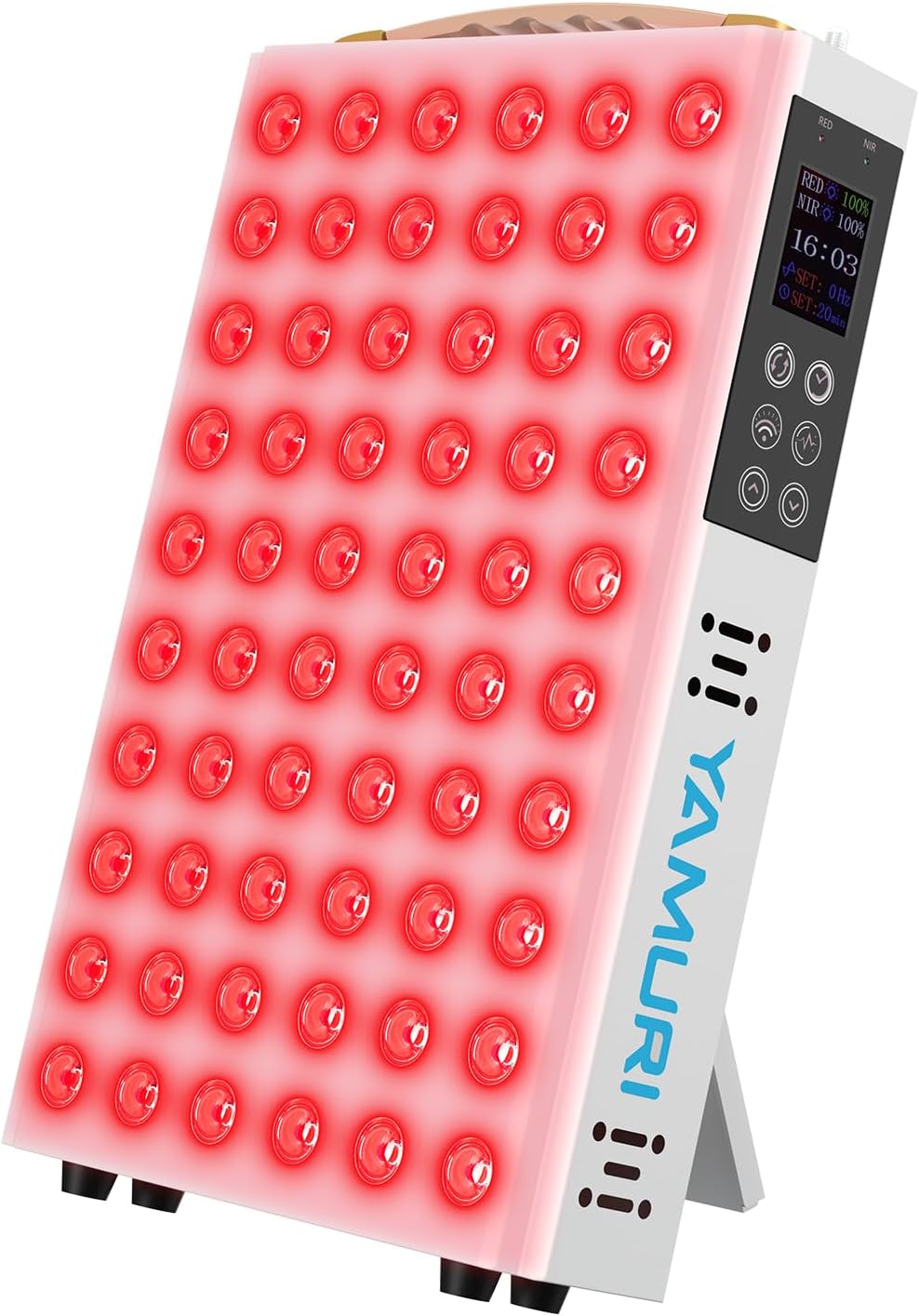 Red Light Therapy Panel – 660nm 850nm 60 LED Lamp with Timer & Stand