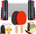 Portable Ping Pong Paddle Set – Retractable Table Tennis Net & 6 Balls