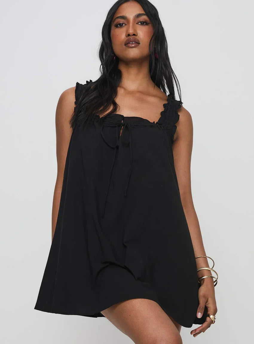 Swing Mini Dress Black Petite