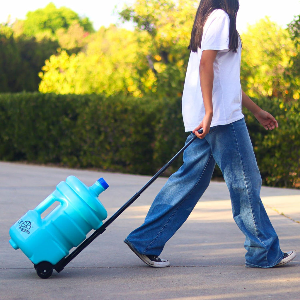 Rolling Water Jug with Wheels & Handle - BPA-Free Portable Water Container for Camping, Home & Office
