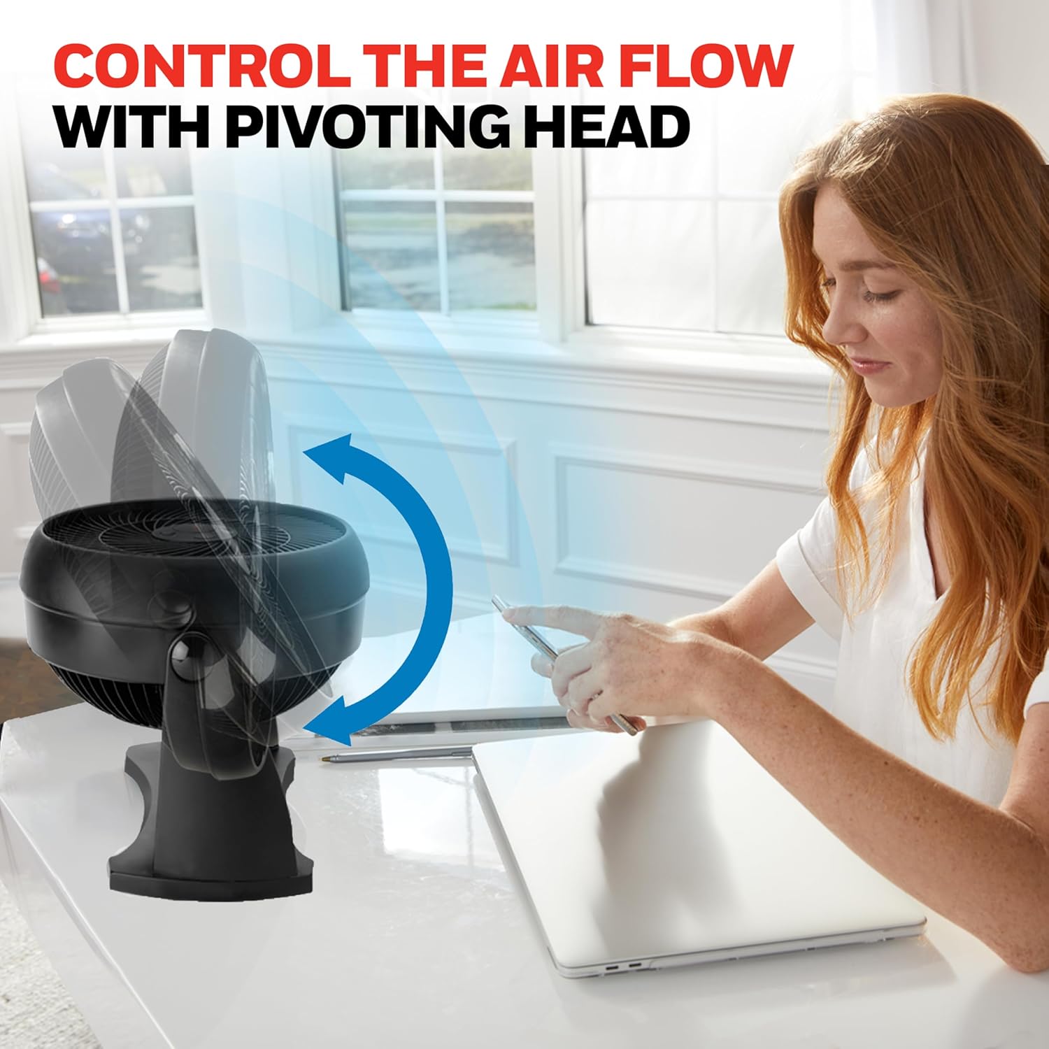 Honeywell TurboForce Table Fan – Quiet 3 Speed Air Circulator