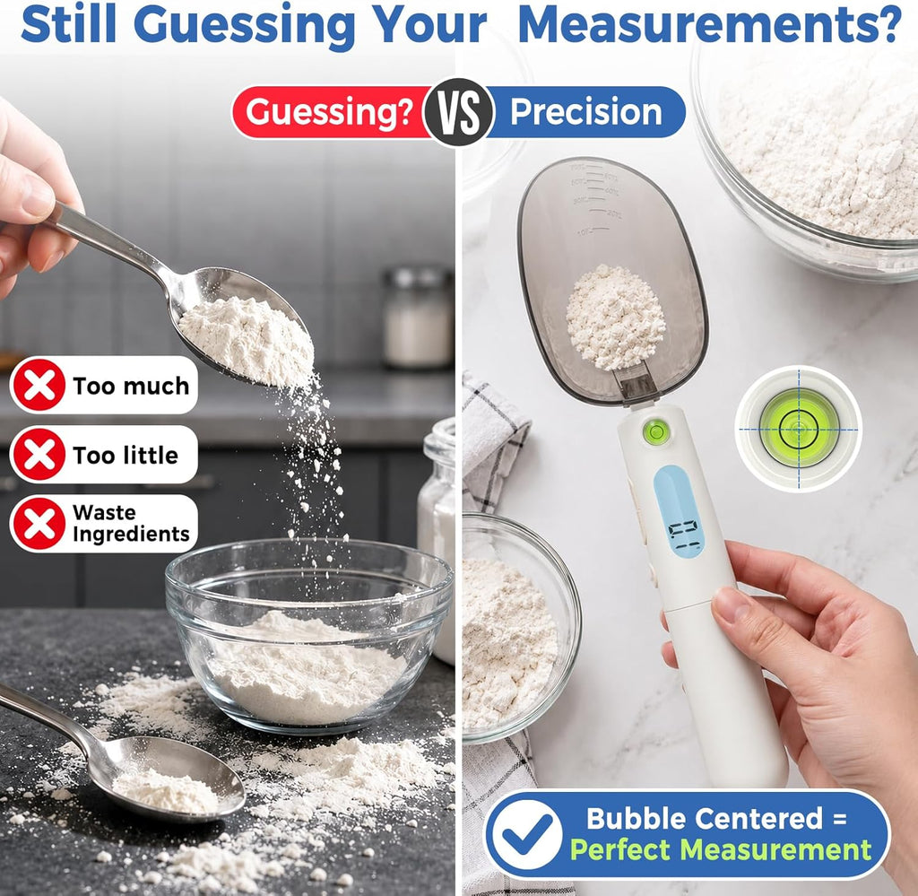 Digital Measuring Spoon Scale – Rechargeable 0.1g Precision Gram Scale