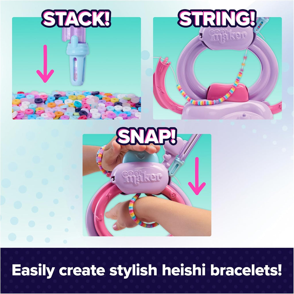 Cool Maker Stack'd Heishi Studio Bracelet Making Kit – 1200+ Beads, Ages 7+