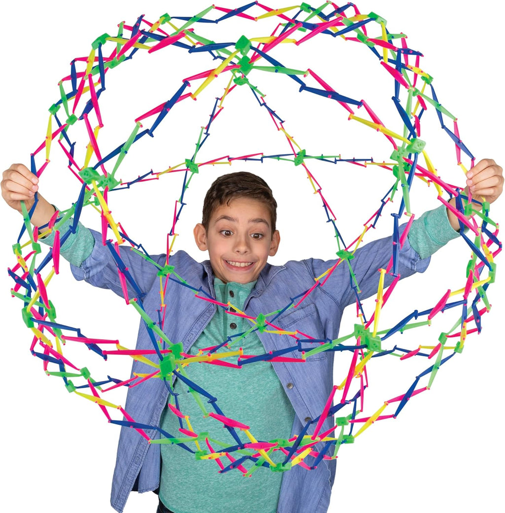 Hoberman Sphere Extreme Expand-A-Ball – Rainbow Expandable Fidget Toy 3 Ft