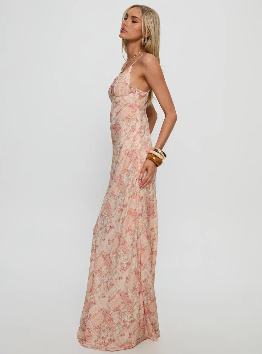 Magnolias Splice Maxi Dress Vintage Multi
