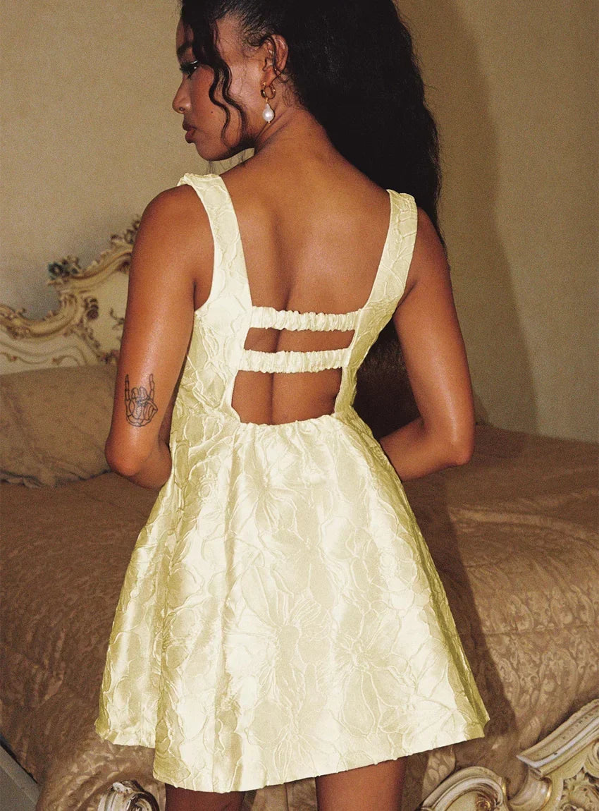Eloquent Mini Dress Light Yellow