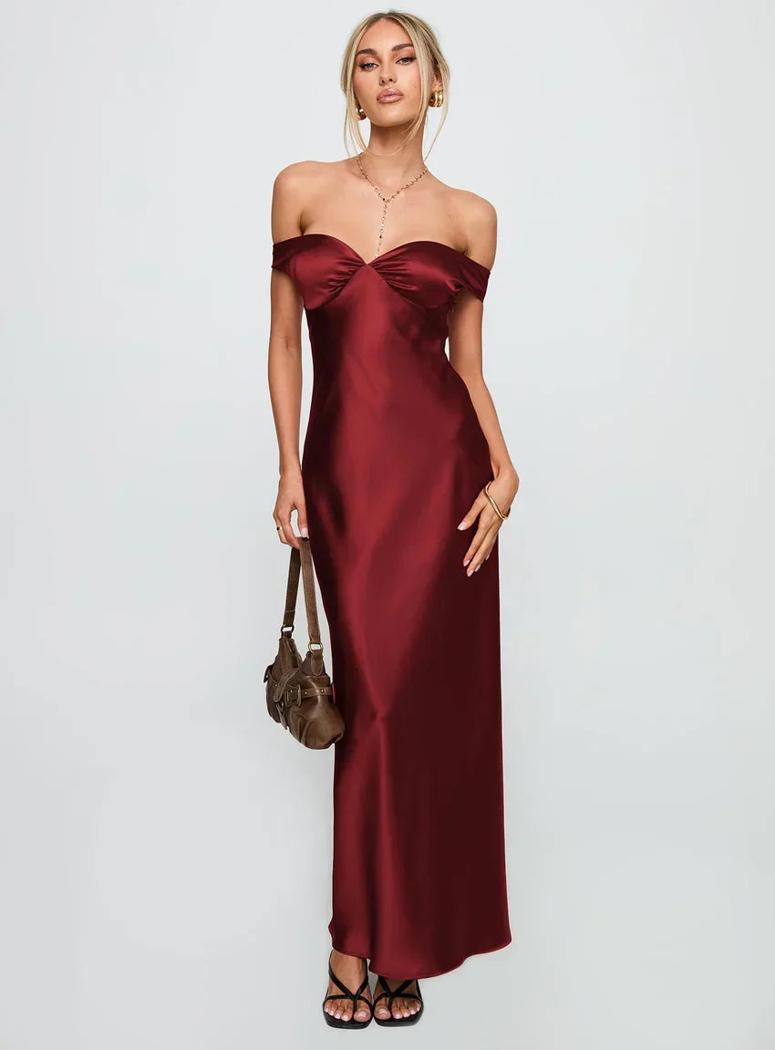Heartthrobs Off The Shoulder Maxi Dress Red VIP