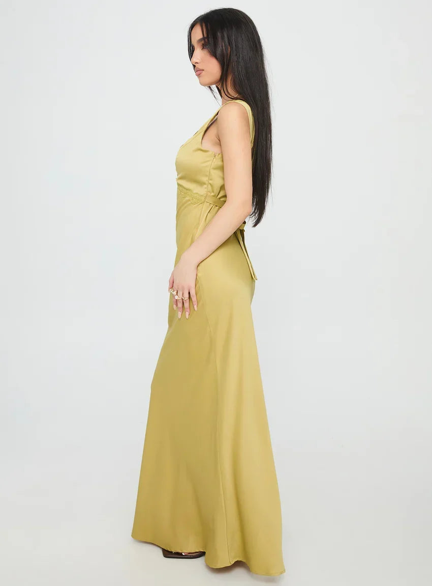 Galloway Maxi Dress Chartreuse