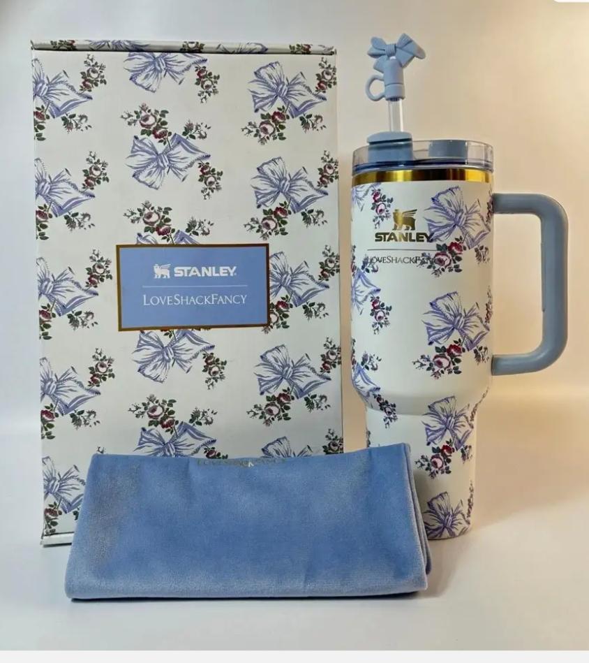 Blue 40 OZ TUMBLER Insulated Travel Mug Hot & Cold Stainless Steel