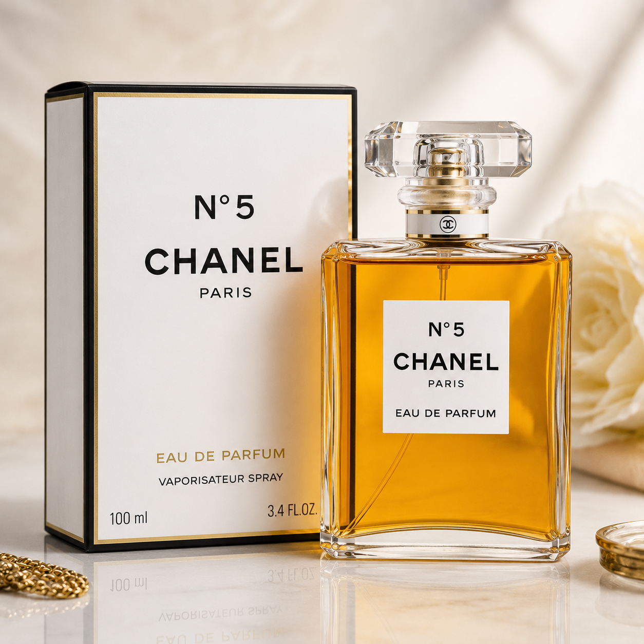 CHANEL No. 5 Eau de Parfum Spray for Women 3.4 oz / 100ml Authentic