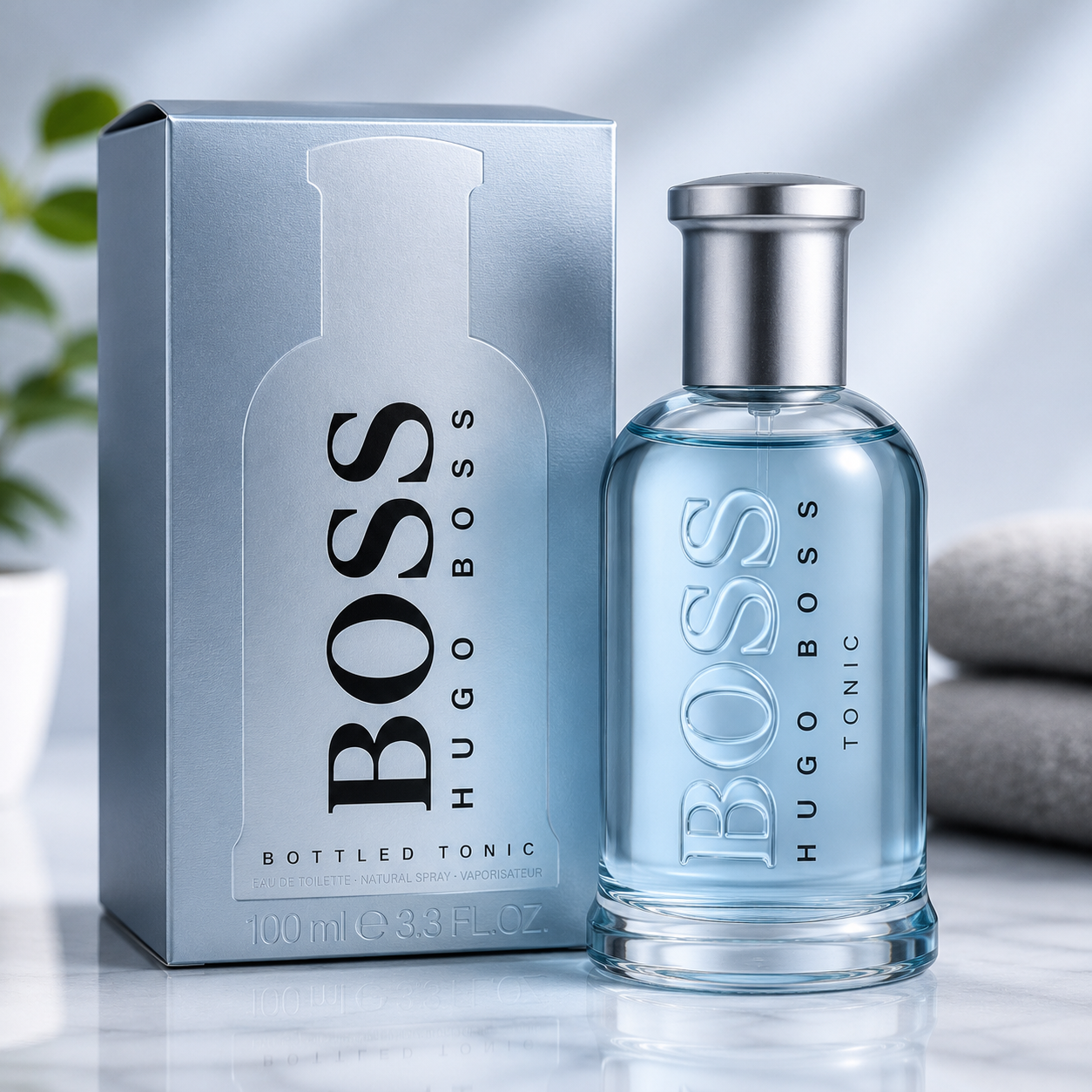 Hugo Boss Boss Bottled Tonic Eau de Toilette Spray for Men 3.4 oz / 100ml New in Box